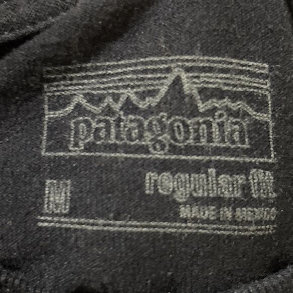 Patagonia Fitz Roy Hex Long Sleeve Regular Fit T-Shirt Tee Navy Men's Medium - Picture 13 of 16